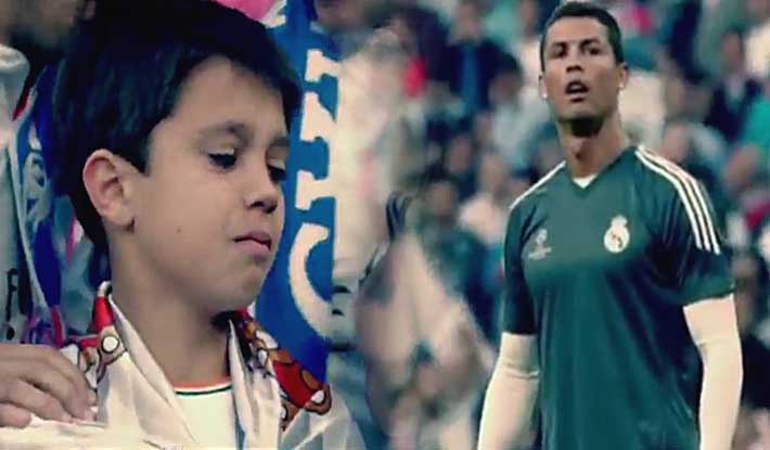 Ronaldo acerta com a bola numa criança na bancada, mas vais te surpreender com o que ele fez depois!