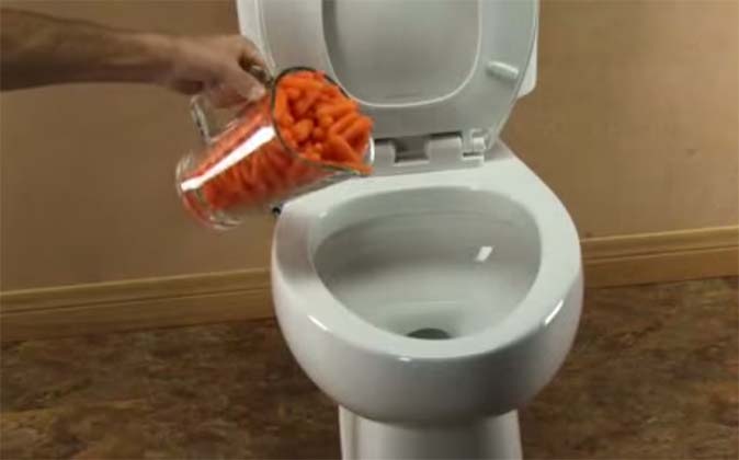 Ele deita cenouras na sanita… Porquê? Podes achar estranho, mas nunca viste nada assim!