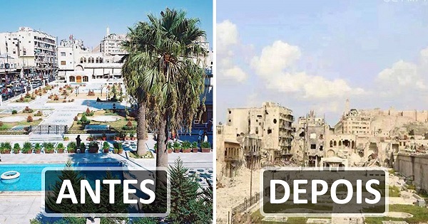 As fotografias que mostram o antes e o depois da guerra na maior cidade da Síria!