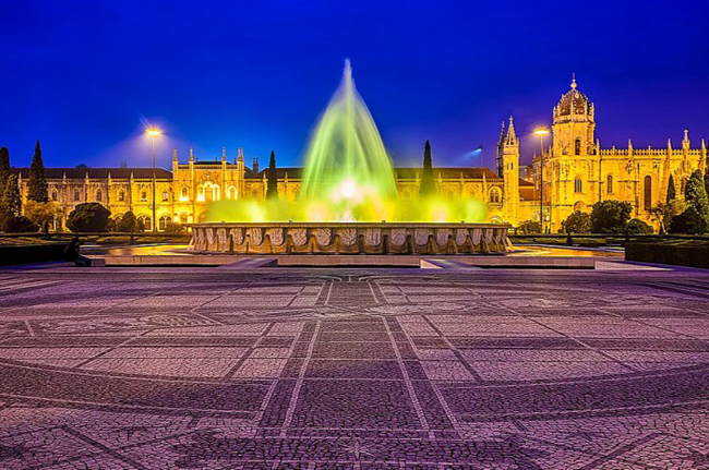 Lisbon Jeronimos Monastery Fountain Photography By Messagez.com