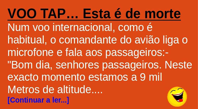 Num voo da TAP… Esta é de morte!