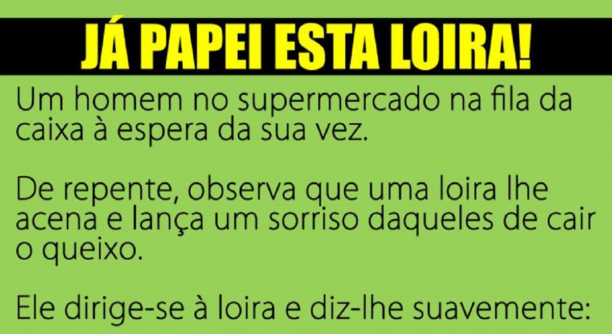 Uma loira acena e lança um sorriso daqueles…