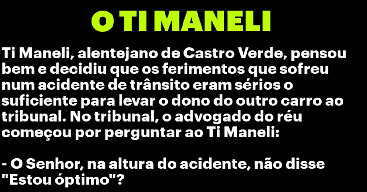 O Ti Maneli e a mula…