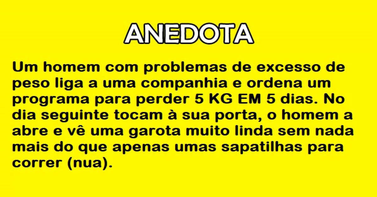 Um homem com problemas de excesso de peso…