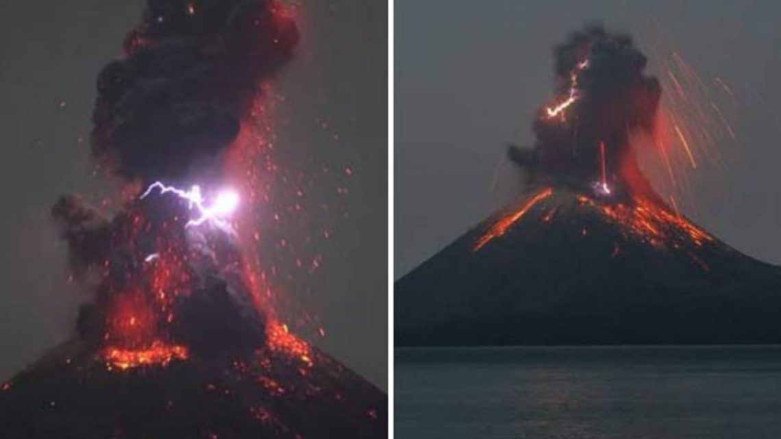 Vídeo impressionante do vulcão Krakatoa a entrar em erupção