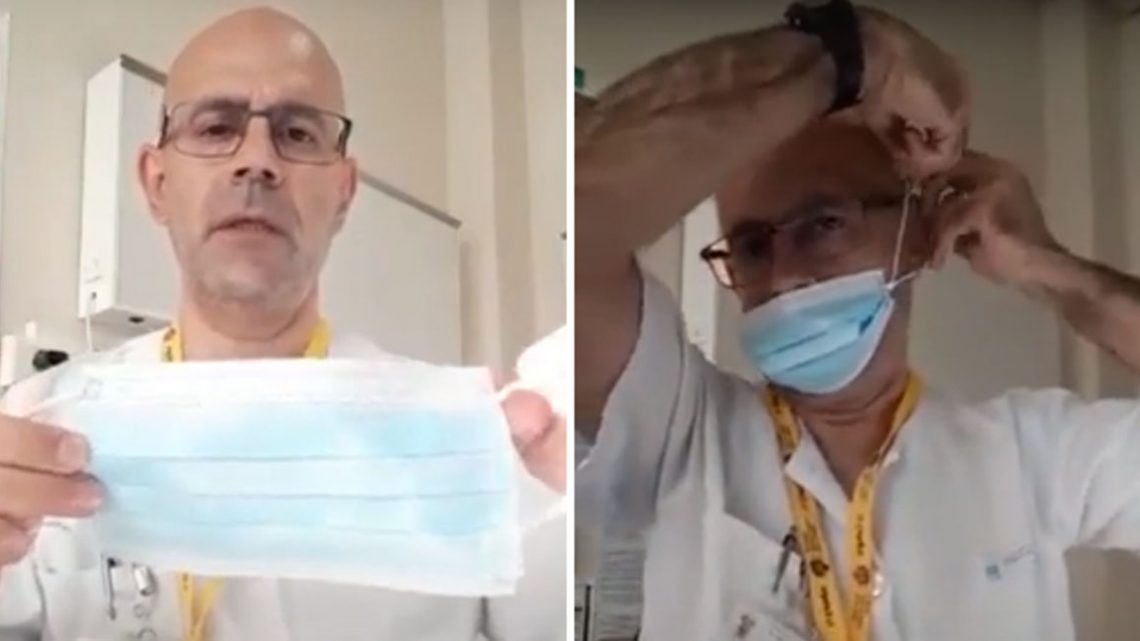 Médico apresenta truque simples para ajustar a máscara cirúrgica