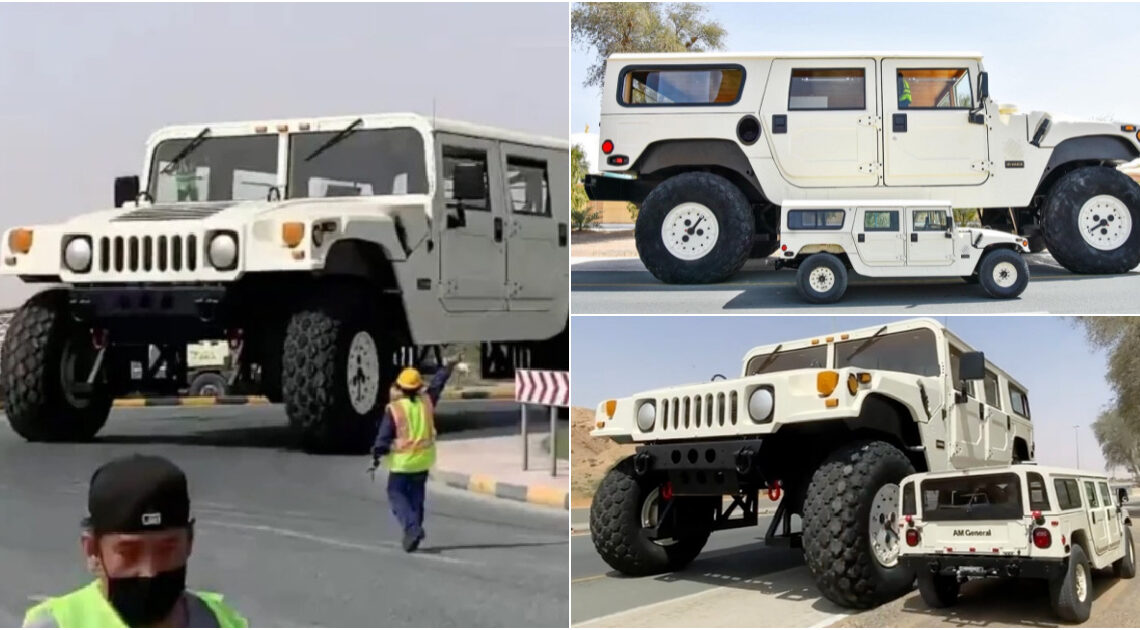 Multimilionário Árabe mandou construir o maior Hummer do mundo com sala de estar e casa de banho!