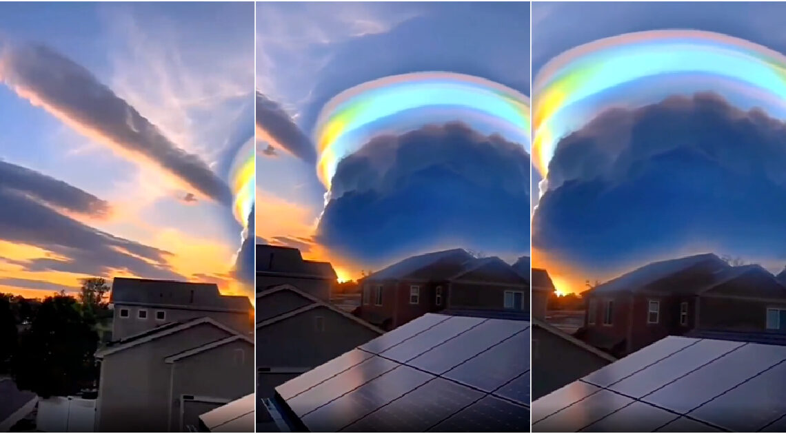 Acontecimento raro criou Nuvem com Arco-Íris