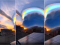 Acontecimento raro criou Nuvem com Arco-Íris